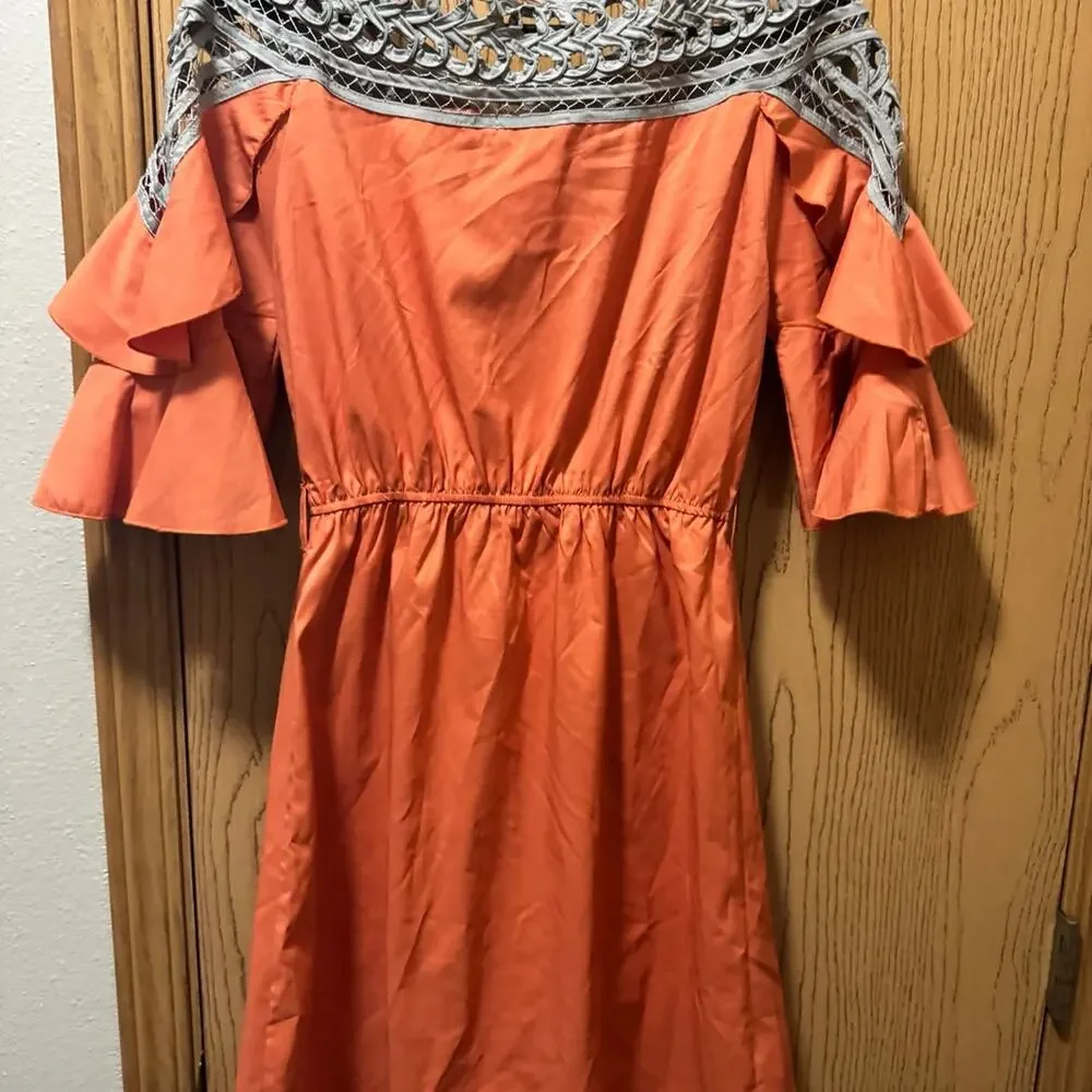 Esley dress with ruffled sleeves size small❤️